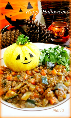 ハロウィン*南瓜のドライカレー